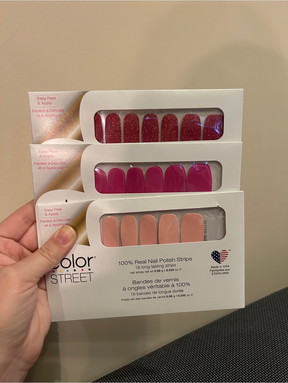 NWT Color Street Nails Pink & Red Sets